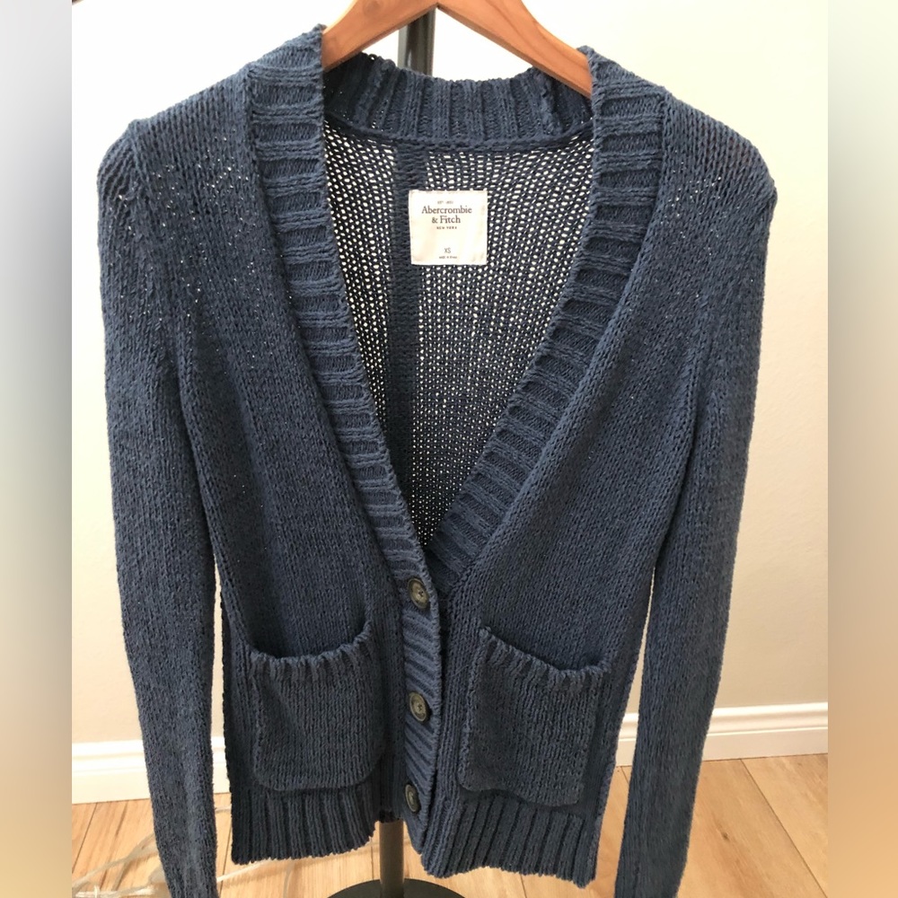 Abercrombie & Fitch Women’s Knit Cardigan. Blue, Size XS. Perfect Condition - Picture 12 of 12